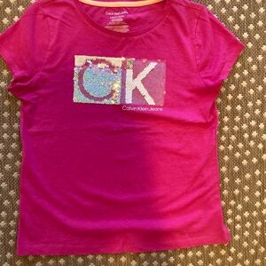 Calvin Klein Kids Fuchsia Sequin Tee